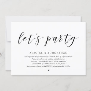 Elopement-Party, Party Einladung