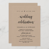 Elopement, Seine und nach der Hochzeitsfeier, Kraf Einladung (Vorne/Hinten)