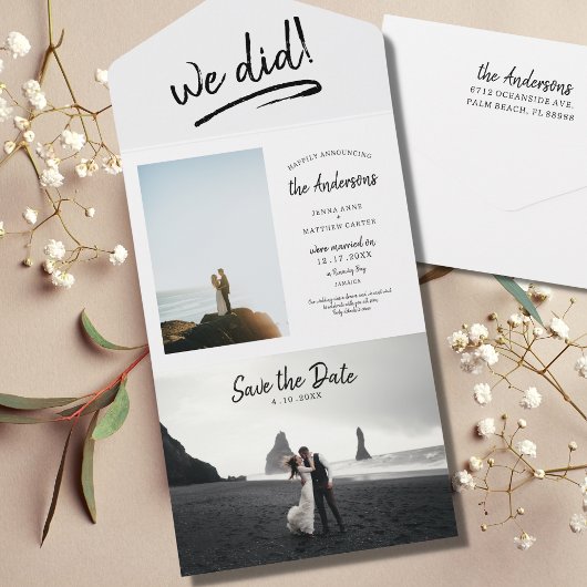 Elopement Wedding Ankündigung Save the Date