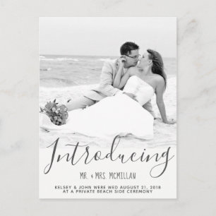 Elopement Wedding Announcement Foto Postkarte