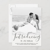 Elopement Wedding Announcement Foto Postkarte (Vorne/Hinten)