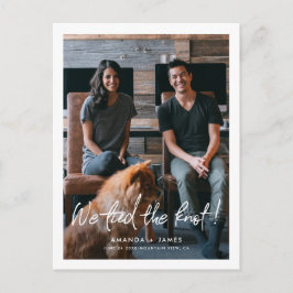 Elopement Wedding Announcement Postcard mit Foto Ankündigungspostkarte