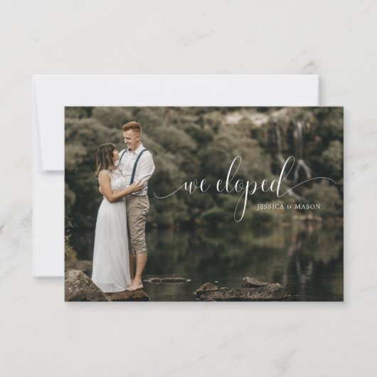 Elopement Wedding Einladungen mit Fotos (Vorderseite)