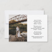 Elopement Wedding Einladungen mit Fotos (Rückseite)