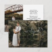 Elopement Wedding Einladungen mit Fotos (Vorne/Hinten)