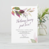 Elopement Wedding Nothing Extravagant Just Liebe Einladung (Stehend Vorderseite)