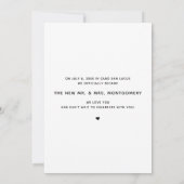 Elopement Wedding Wir haben 2-Foto Ankündigung (Rückseite)