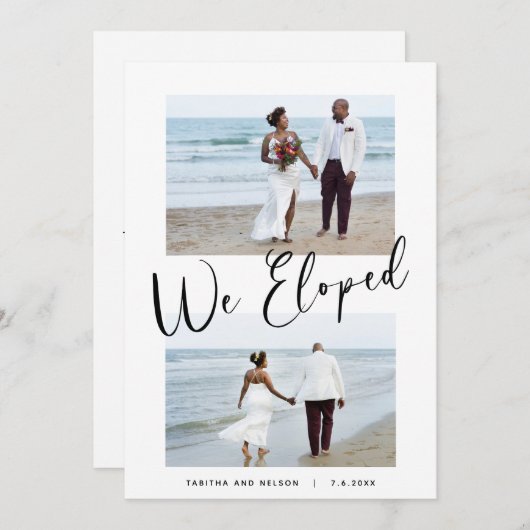 Elopement Wedding Wir haben 2-Foto Ankündigung (Vorne/Hinten)