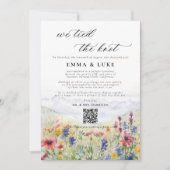 Elopement Wild Mountain Foto Hochzeit Ankündigung (Vorderseite)