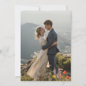 Elopement Wild Mountain Foto Hochzeit Ankündigung (Rückseite)