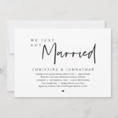 Elopement, wir haben gerade verheiratet got einladung (Vorderseite)