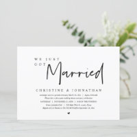 Elopement, wir haben gerade verheiratet got