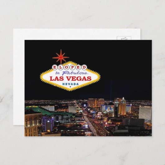 ELOPIERT in Fabulous Las Vegas Postkarte (Vorne/Hinten)