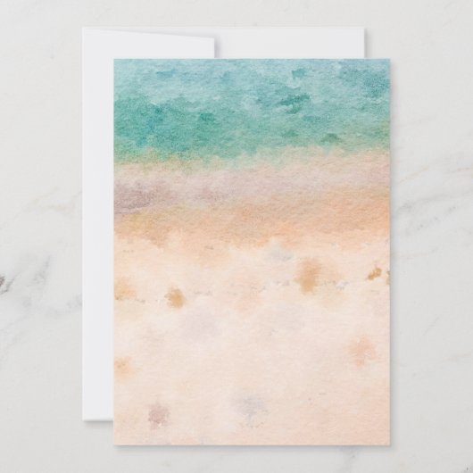 eloping Einladung des tropischen Strandsommers (Rückseite)