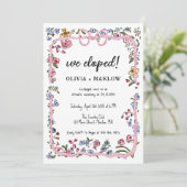 Eloption Wasserfarbenbogen Einladung (Stehend Vorderseite)