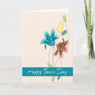 Eloquent Blume Illustrations for Happy Boss's Day Karte