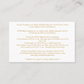 Eloquent Deva Bouquets - Custom Order Visitenkarte (Rückseite)