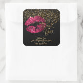 Eloquent Deva Bouquets - Vielen Dank Quadratischer Aufkleber (Tasche)