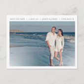 Eloquent Einfachheit Save the Date Foto Postkarte (Vorderseite)