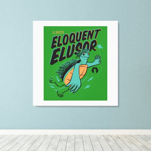 Eloquent Elusor Release Poster auf Wrapped Canvas Leinwanddruck (Insitu (Holzboden))