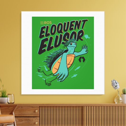 Eloquent Elusor Release Poster auf Wrapped Canvas Leinwanddruck (Insitu (Wohnzimmer))