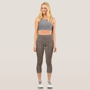 Eloquent Metro Taupe Black Capri Leggings