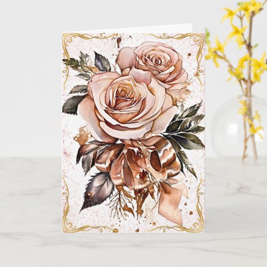 Eloquent Rose von Grace Karte (Gelbe Blume)