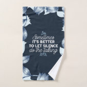 Eloquent Silence Zitat Kunst für Serendekor Badhandtuch Set (Handtuch)