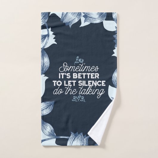 Eloquent Silence Zitat Kunst für Serendekor Badhandtuch Set (Handtuch)