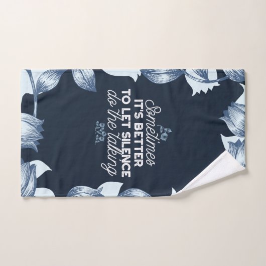 Eloquent Silence Zitat Kunst für Serendekor Badhandtuch Set (Handtuch)