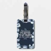 Eloquent Silence Zitat Kunst für Serendekor Gepäckanhänger (Rückseite vertikal)