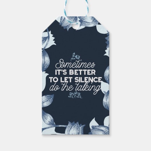 Eloquent Silence Zitat Kunst für Serendekor Geschenkanhänger (Vorderseite)
