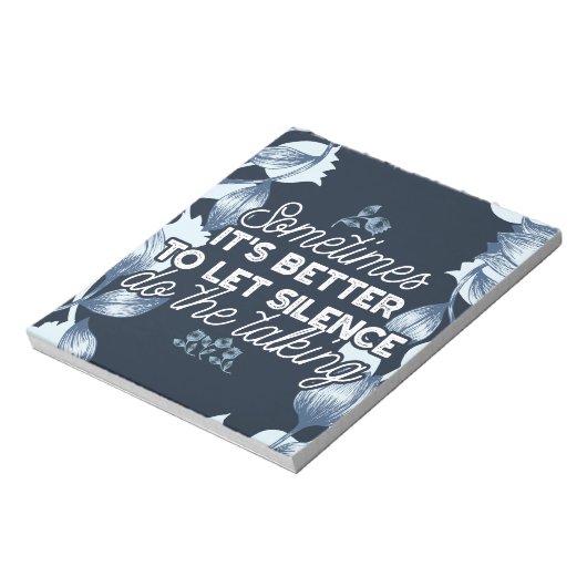 Eloquent Silence Zitat Kunst für Serendekor Notizblock (Rotiert)