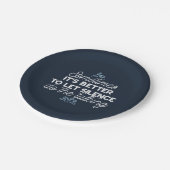 Eloquent Silence Zitat Kunst für Serendekor Pappteller (Schrägansicht)