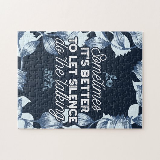 Eloquent Silence Zitat Kunst für Serendekor Puzzle (Horizontal)