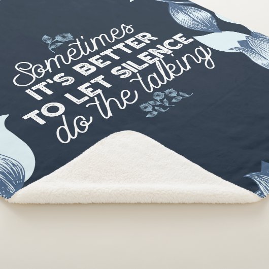 Eloquent Silence Zitat Kunst für Serendekor Sherpadecke (3/4)