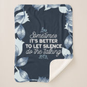Eloquent Silence Zitat Kunst für Serendekor Sherpadecke (Vorderseite)