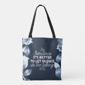 Eloquent Silence Zitat Kunst für Serendekor Tasche (Rückseite)