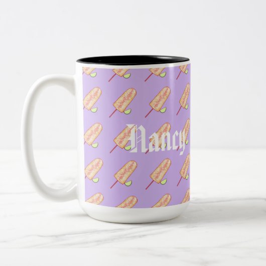 Elote mexikanische Straßenmais auf dem Cob Zweifarbige Tasse (Links)