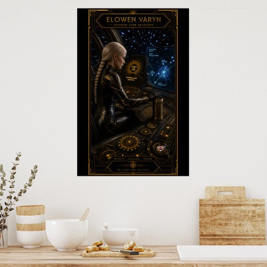 Elowen Varyn Hyperspace Navigation Illustration Poster (Küche)