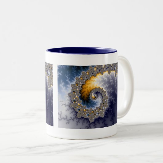 Elp1 - Fraktal-Tasse Zweifarbige Tasse (VorderseiteRechts)