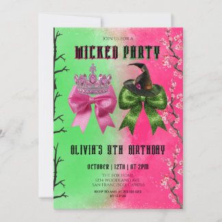 Elphaba & Glinda Thema Geburtstag Einladung