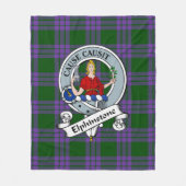 Elphinstone Clan Abzeichen Tartan Kariert Fleecedecke (Vorderseite)