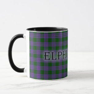 Elphinstone Tartan mit Nachname Tasse