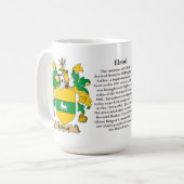 Elrod, der Ursprung, die Bedeutung und das Wappen Kaffeetasse (Vorderseite Links)