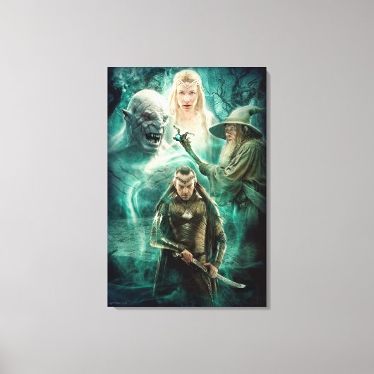 ELROND™, Azog, Galadriel und Gandalf Graphic Leinwanddruck (Vorderseite)