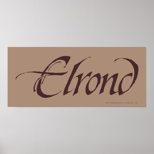 ELROND™ Name Solid Poster (Vorne)