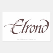 ELROND™ Name Solid Rechteckiger Aufkleber (Vorderseite)