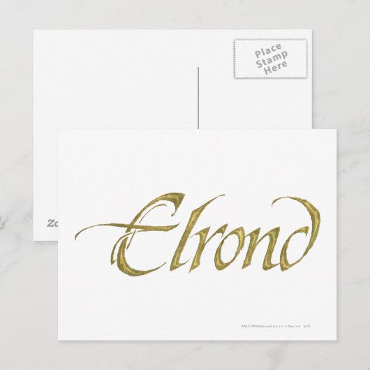 ELROND™ Name texturiert Postkarte (Vorne/Hinten)