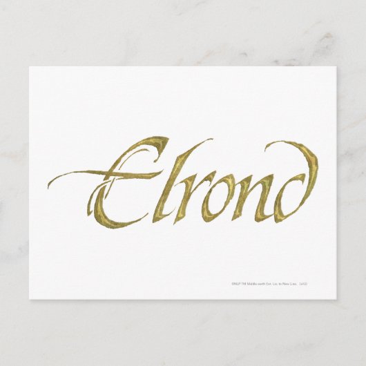 ELROND™ Name texturiert Postkarte (Vorderseite)